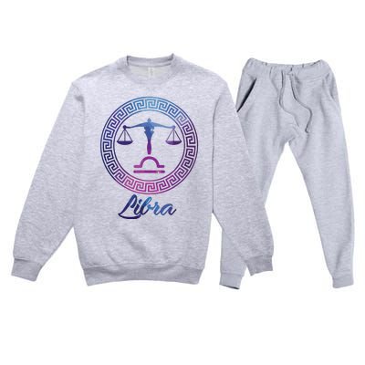 Libra Zodiac Sign Premium Crewneck Sweatsuit Set