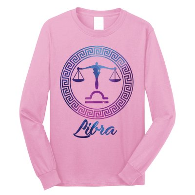 Libra Zodiac Sign Long Sleeve Shirt