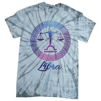 Libra Zodiac Sign Tie-Dye T-Shirt