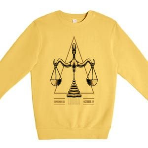 Libra Zodiac Sign Gift Premium Crewneck Sweatshirt