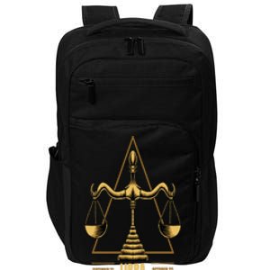 Libra Zodiac Sign Gift Impact Tech Backpack