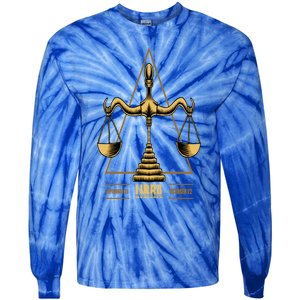 Libra Zodiac Sign Gift Tie-Dye Long Sleeve Shirt