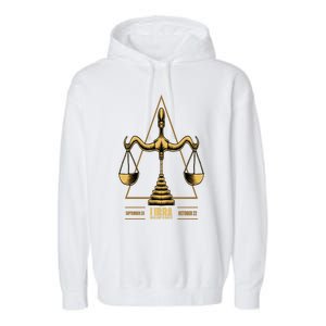 Libra Zodiac Sign Gift Garment-Dyed Fleece Hoodie