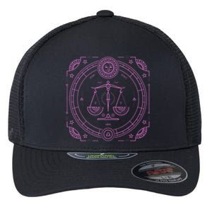 Libra Zodiac Star Sign Horoscope Scales Cute Gift Flexfit Unipanel Trucker Cap