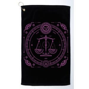 Libra Zodiac Star Sign Horoscope Scales Cute Gift Platinum Collection Golf Towel