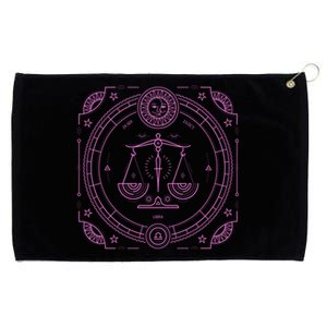 Libra Zodiac Star Sign Horoscope Scales Cute Gift Grommeted Golf Towel