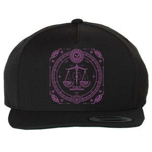 Libra Zodiac Star Sign Horoscope Scales Cute Gift Wool Snapback Cap