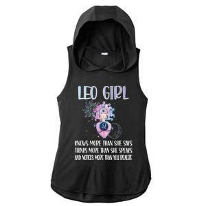 Leo Zodiac Sign Leo Horoscope Astrology July August Gift Ladies PosiCharge Tri-Blend Wicking Draft Hoodie Tank