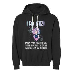 Leo Zodiac Sign Leo Horoscope Astrology July August Gift Garment-Dyed Fleece Hoodie