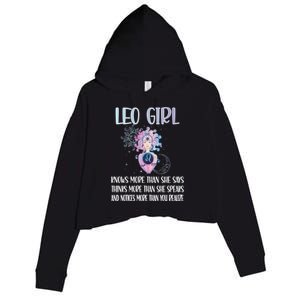 Leo Zodiac Sign Leo Horoscope Astrology July August Gift Crop Fleece Hoodie