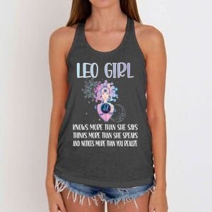 Leo Zodiac Sign Leo Horoscope Astrology July August Gift Women's Knotted Racerback Tank