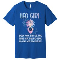 Leo Zodiac Sign Leo Horoscope Astrology July August Gift Premium T-Shirt