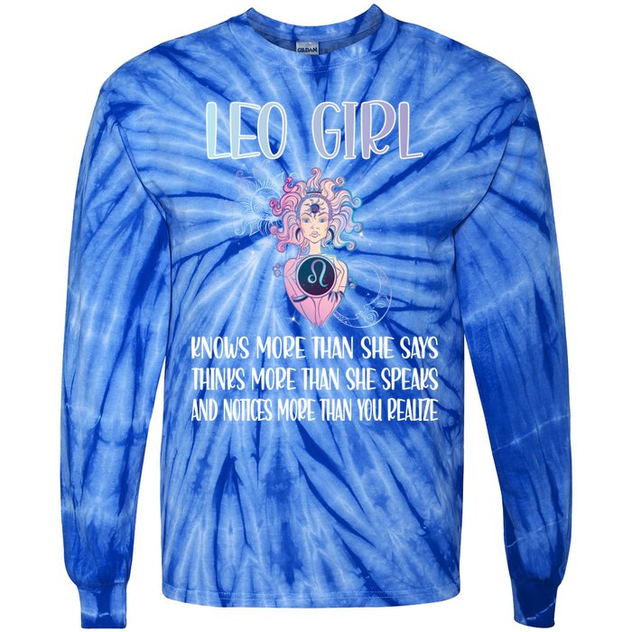 Leo Zodiac Sign Leo Horoscope Astrology July August Gift Tie-Dye Long Sleeve Shirt