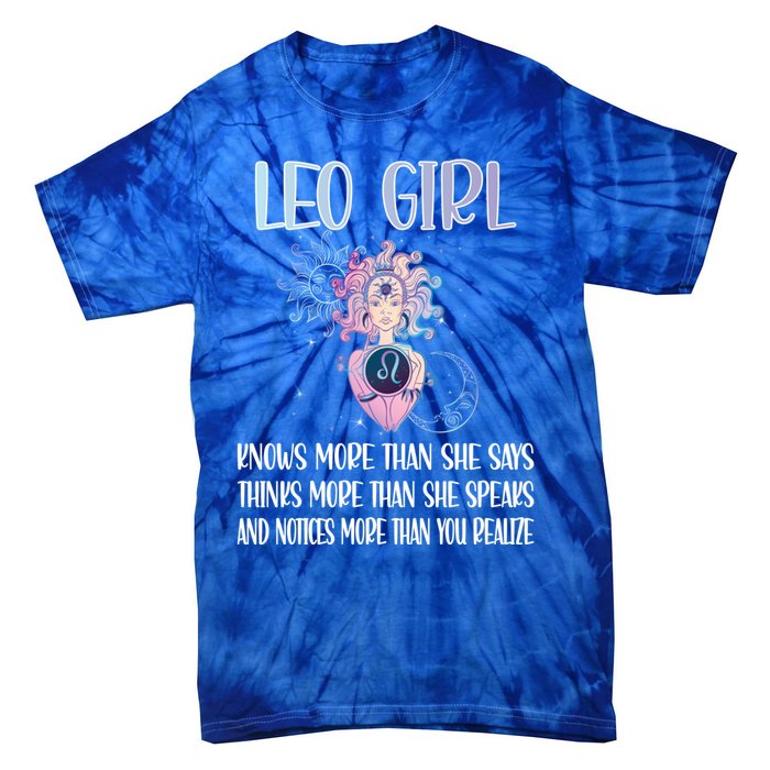 Leo Zodiac Sign Leo Horoscope Astrology July August Gift Tie-Dye T-Shirt