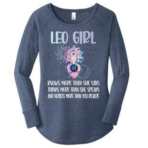 Leo Zodiac Sign Leo Horoscope Astrology July August Gift Women's Perfect Tri Tunic Long Sleeve Shirt