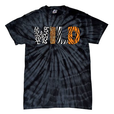 Leopard Zebra Tiger Wild Animal Pattern Cow Tie-Dye T-Shirt