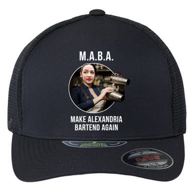 M.A.B.A. Alexandria Ocasio-Cortez Bartend Again Flexfit Unipanel Trucker Cap