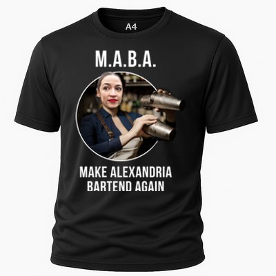 M.A.B.A. Alexandria Ocasio-Cortez Bartend Again Cooling Performance Crew T-Shirt