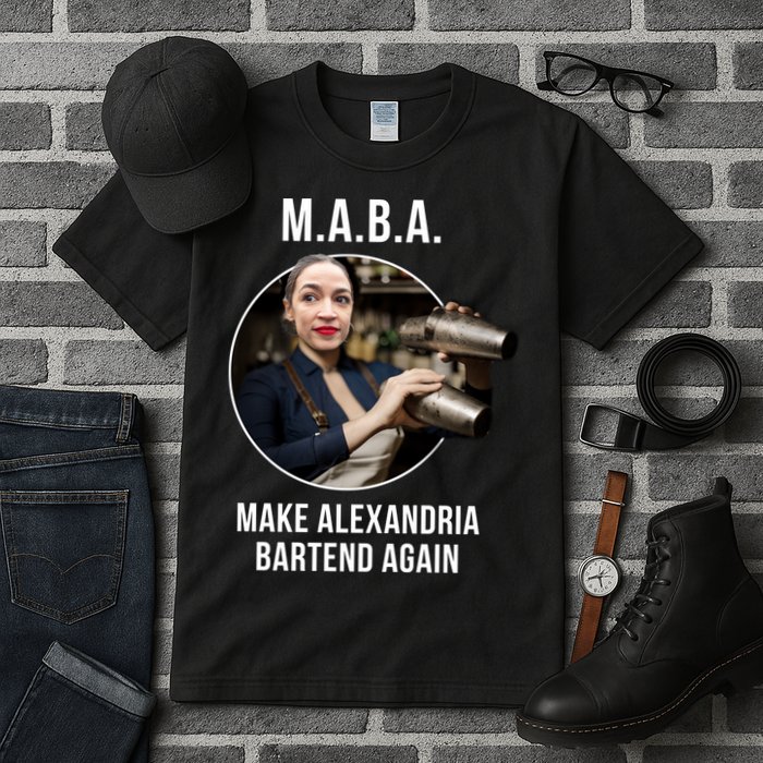 M.A.B.A. Alexandria Ocasio-Cortez Bartend Again Tall T-Shirt