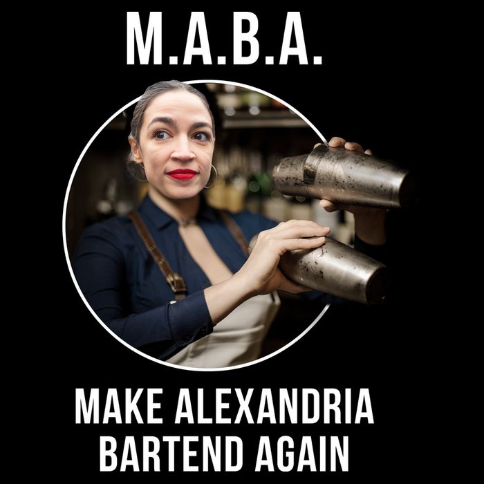 M.A.B.A. Alexandria Ocasio-Cortez Bartend Again Tall T-Shirt