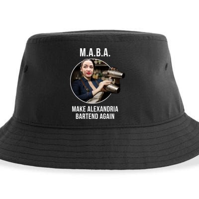 M.A.B.A. Alexandria Ocasio-Cortez Bartend Again Sustainable Bucket Hat