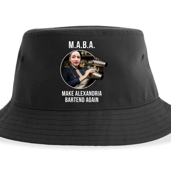 M.A.B.A. Alexandria Ocasio-Cortez Bartend Again Sustainable Bucket Hat