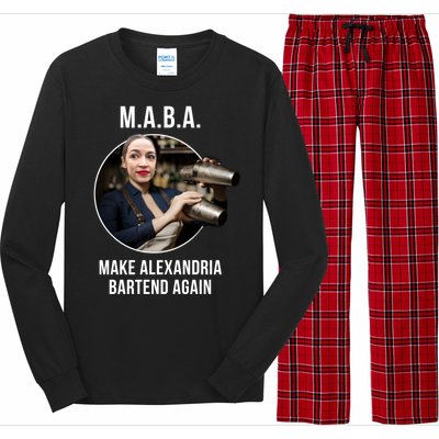 M.A.B.A. Alexandria Ocasio-Cortez Bartend Again Long Sleeve Pajama Set