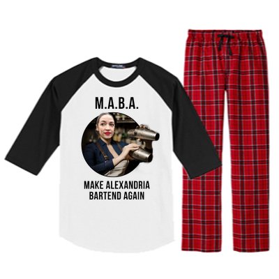 M.A.B.A. Alexandria Ocasio-Cortez Bartend Again Raglan Sleeve Pajama Set