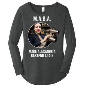 M.A.B.A. Alexandria Ocasio-Cortez Bartend Again Women's Perfect Tri Tunic Long Sleeve Shirt