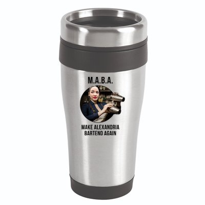 M.A.B.A. Alexandria Ocasio-Cortez Bartend Again 16oz Travel Tumbler