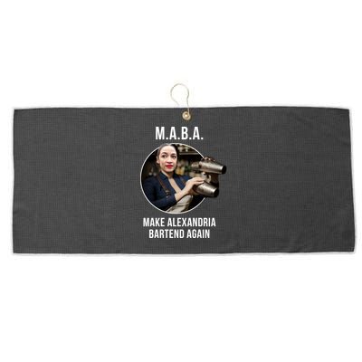 M.A.B.A. Alexandria Ocasio-Cortez Bartend Again Large Microfiber Waffle Golf Towel