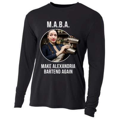 M.A.B.A. Alexandria Ocasio-Cortez Bartend Again Cooling Performance Long Sleeve Crew