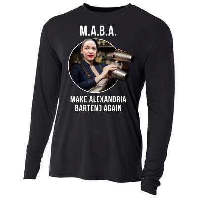 M.A.B.A. Alexandria Ocasio-Cortez Bartend Again Cooling Performance Long Sleeve Crew