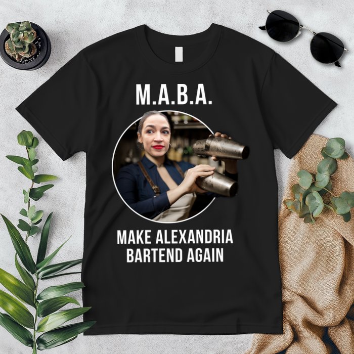 M.A.B.A. Alexandria Ocasio-Cortez Bartend Again Premium T-Shirt