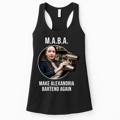 M.A.B.A. Alexandria Ocasio-Cortez Bartend Again Womens Tank Top