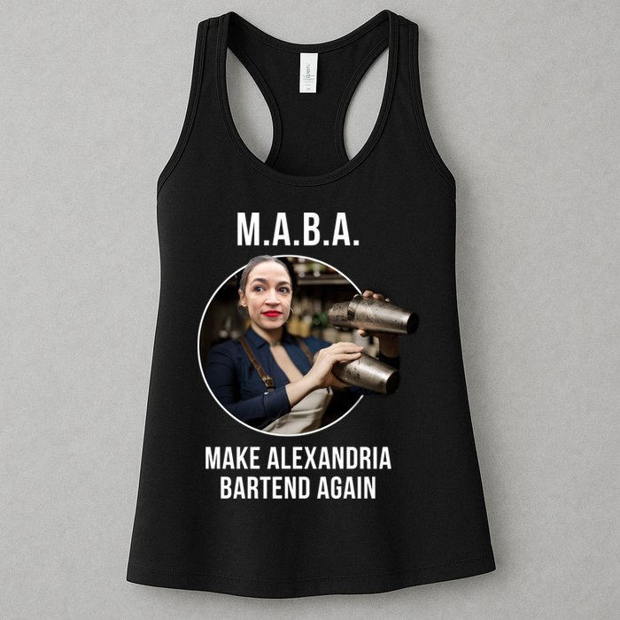 M.A.B.A. Alexandria Ocasio-Cortez Bartend Again Womens Tank Top