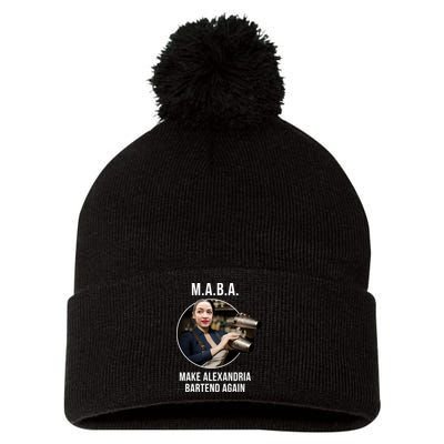 M.A.B.A. Alexandria Ocasio-Cortez Bartend Again Pom Pom 12in Knit Beanie