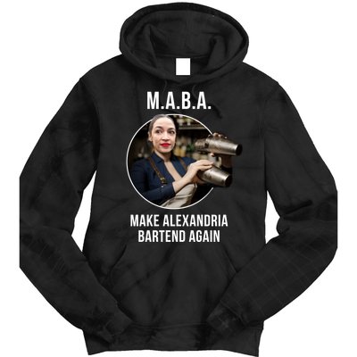 M.A.B.A. Alexandria Ocasio-Cortez Bartend Again Tie Dye Hoodie