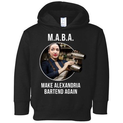 M.A.B.A. Alexandria Ocasio-Cortez Bartend Again Toddler Hoodie