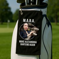 M.A.B.A. Alexandria Ocasio-Cortez Bartend Again Golf Towel