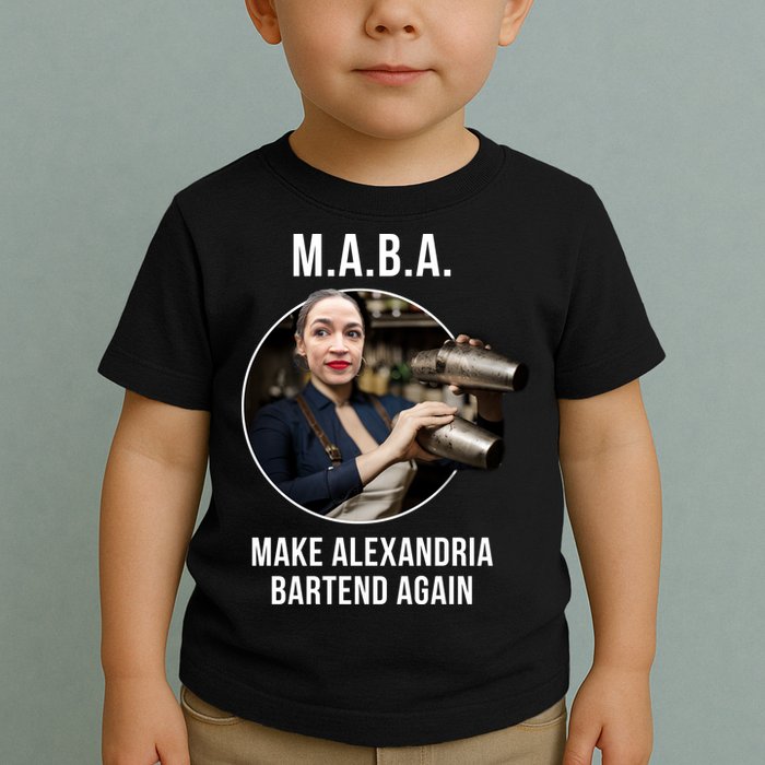 M.A.B.A. Alexandria Ocasio-Cortez Bartend Again Toddler T-Shirt