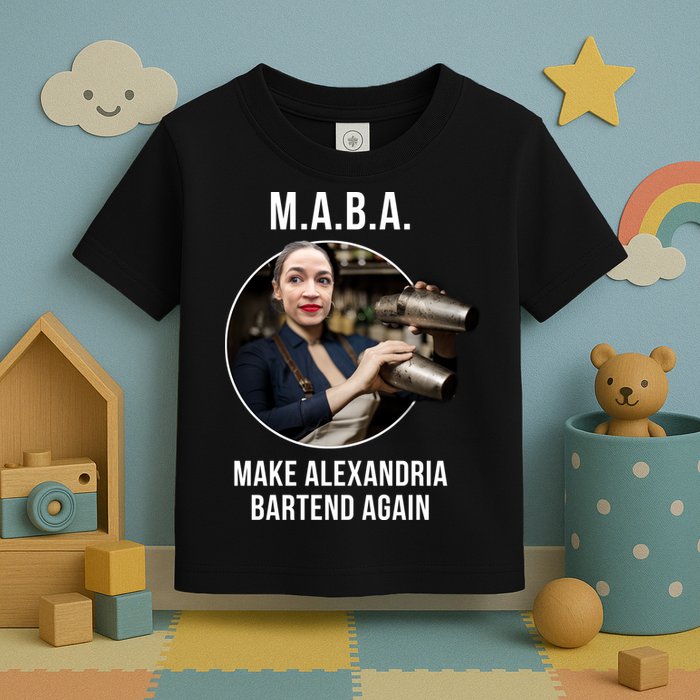 M.A.B.A. Alexandria Ocasio-Cortez Bartend Again Toddler T-Shirt