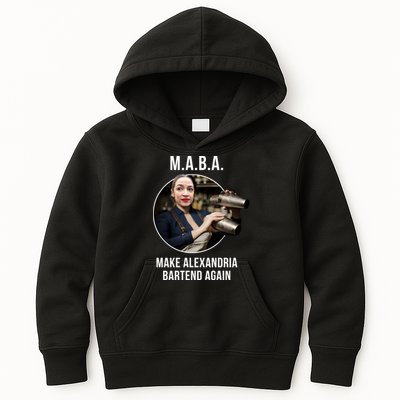 M.A.B.A. Alexandria Ocasio-Cortez Bartend Again Kids Hoodie