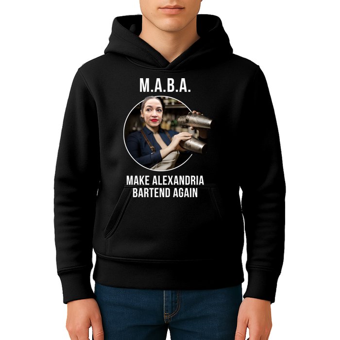 M.A.B.A. Alexandria Ocasio-Cortez Bartend Again Kids Hoodie