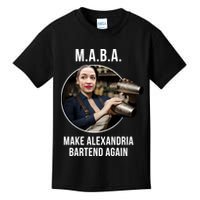 M.A.B.A. Alexandria Ocasio-Cortez Bartend Again Kids T-Shirt