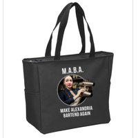 M.A.B.A. Alexandria Ocasio-Cortez Bartend Again Zip Tote Bag