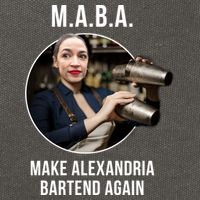 M.A.B.A. Alexandria Ocasio-Cortez Bartend Again Cotton Canvas Backpack