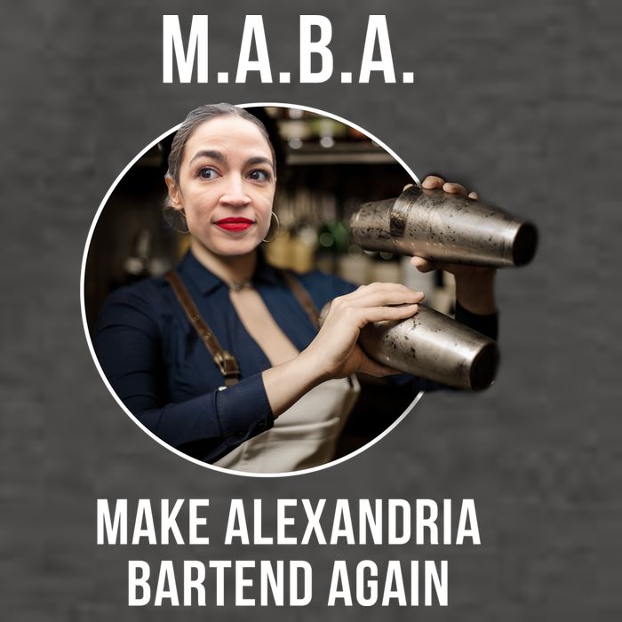 M.A.B.A. Alexandria Ocasio-Cortez Bartend Again Vector Backpack