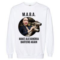 M.A.B.A. Alexandria Ocasio-Cortez Bartend Again Garment-Dyed Sweatshirt