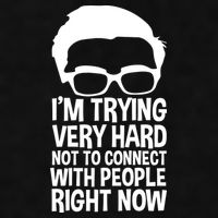 'm Trying Very Hard Not To Connect With People Right Now Ladies PosiCharge Tri-Blend Wicking Tank